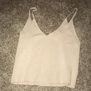 tan cropped tank